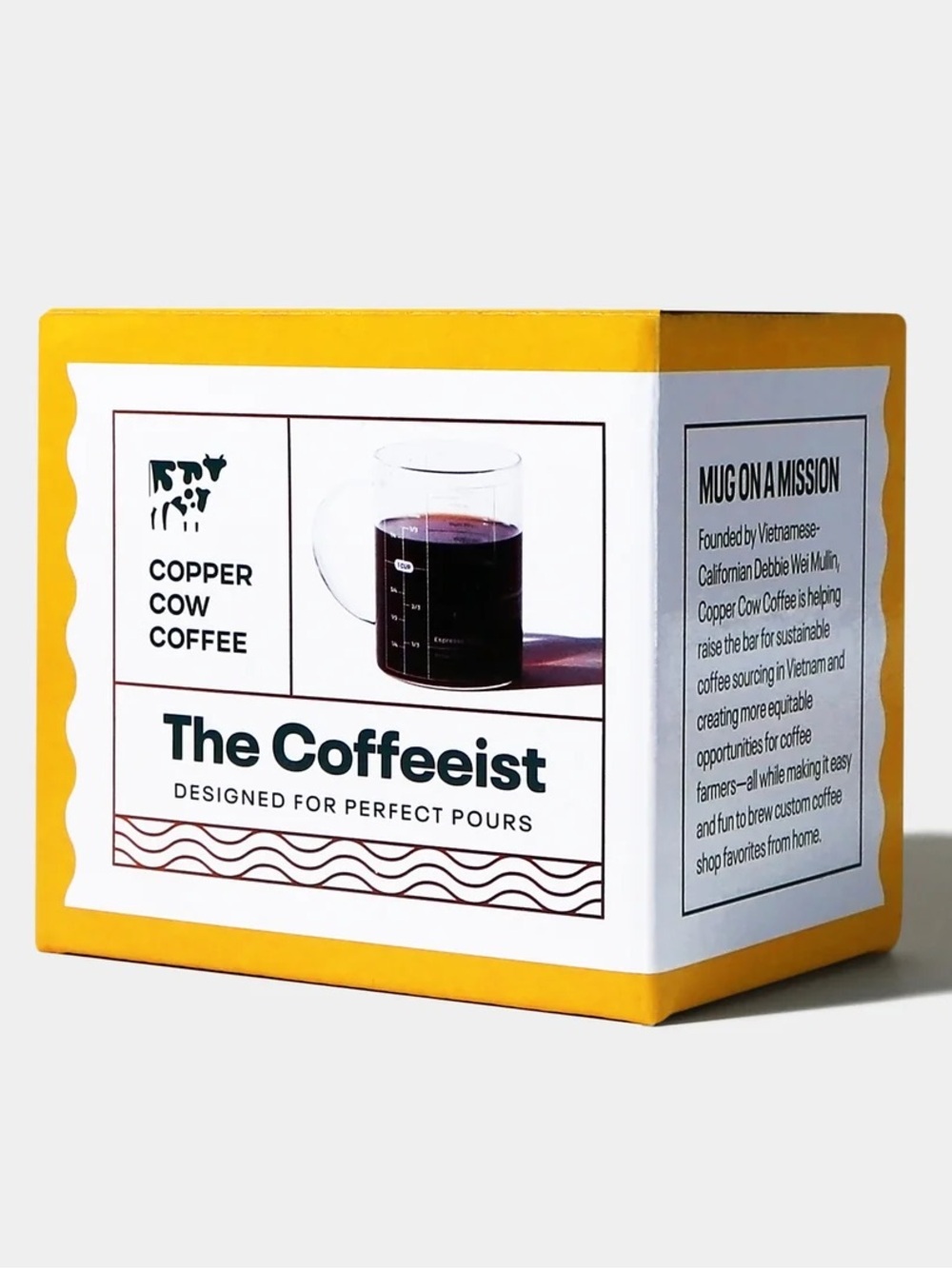 Copper Cow Coffee The Coffeeist Glass Coffee Cup - Picture 5 of 11